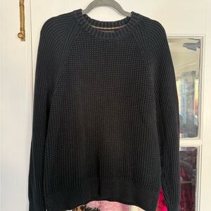 Banana Republic Black Knit Fisherman Sweater
